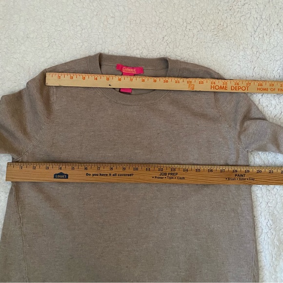 CATHERINE MALANDRINO Bow Back Women’s Taupe Sweater, size Medium, NWT - Picture 4 of 11
